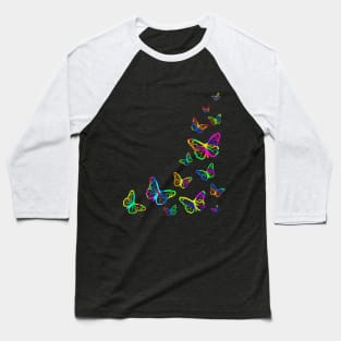 Butterfly scratch art Baseball T-Shirt